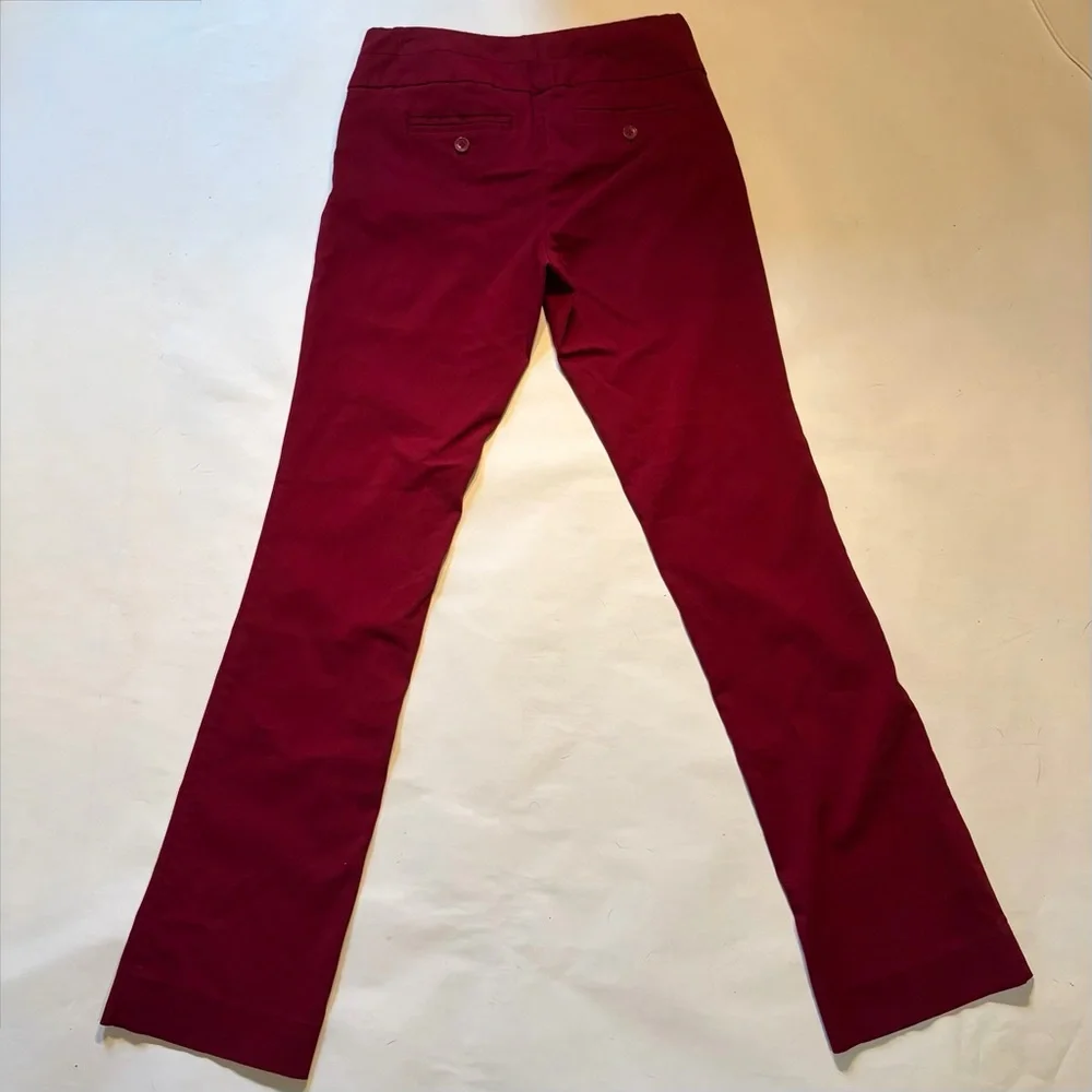 The Limited Deep Red Bootcut Dress Pants 4 Stretch Mid Rise Career Trousers EUC
